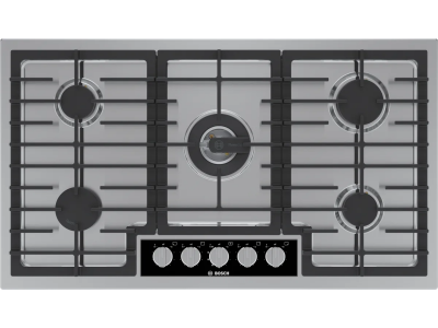 36" Bosch Benchmark 5 Burners Gas Cooktop in Stainless steel