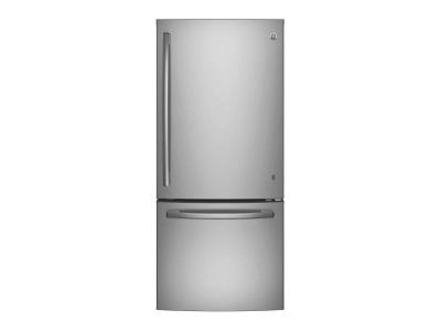 30" GE 20.9 Cu. Ft. Bottom Mount Refrigerator in Fingerprint Resistant Stainless Steel