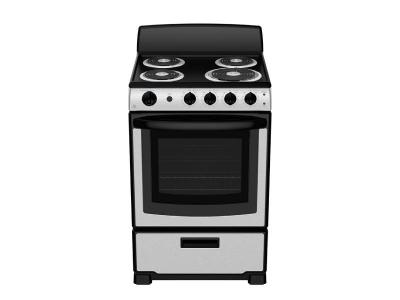 24" GE 2.9 Cu. Ft. Slide-In Electric Standard Clean Range In Stainless Steel
