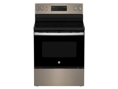 30" GE 5.0 Cu. Ft. Freestanding Electric Self Cleaning Range with  Hi - Lo Broil Dual Bake Element and  Storage Drawer