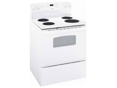 30" GE Electric Freestanding Range with Storage Drawer in White