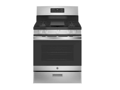 30" GE Gas Freestanding Range with Broil Drawer