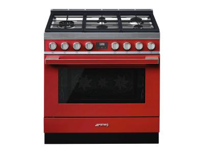 36" SMEG  Freestanding Professional Dual Fuel Range