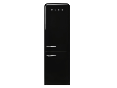 24" SMEG 12.75 Cu. Ft. Free Standing Bottom Mount Refrigerator in Black