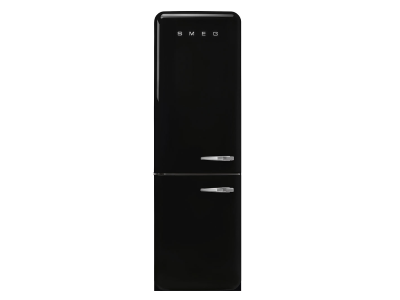 24" SMEG 12.75 Cu. Ft. Free Standing Bottom Mount Refrigerator in Black