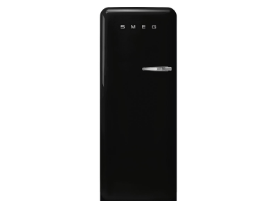 24" SMEG 9.92 Cu. Ft. 50's Style Retro Design Top Freezer Refrigerator in Black