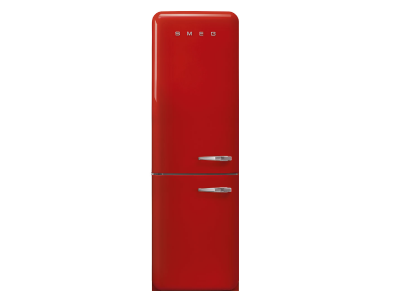 24" SMEG 12.75 Cu. Ft. Free Standing Bottom Mount Refrigerator in Red