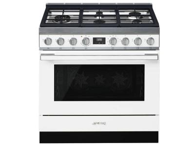 36" SMEG Portofino Freestanding Professional Dual Fuel Range