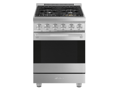 24" SMEG Freestanding Professional Gas Range in Stainless Steel