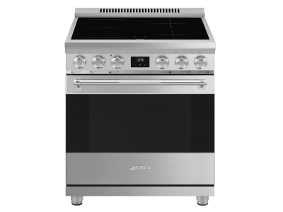 30" SMEG Freestanding Professional Induction Range in Stainless Steel