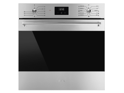 SMEG 2.54 Cu. Ft. Classica Single Wall Oven with Convection in Stainless Steel