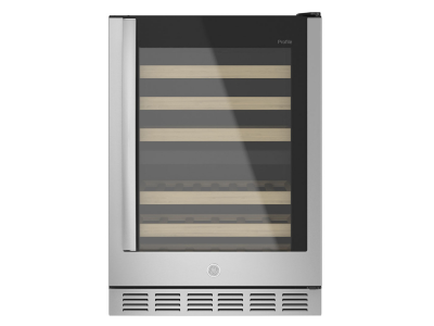 24" GE Profile 4.8 Cu. Ft. Wine Cooler with 44 Bottle Capacity in Stainless Steel