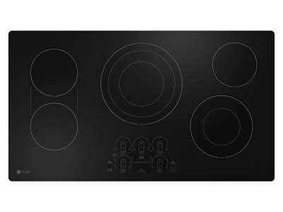 36" GE Profile Built-in Touch Control Electric Cooktop in Black