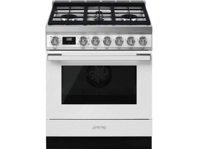 30" SMEG Portofino Freestanding Professional Gas Range with 4 Sealed Burners