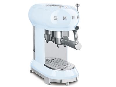 SMEG 50's Style Espresso Manual Coffee Machine In Pastel Blue