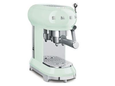 SMEG 50's Style Espresso Manual Coffee Machine In Pastel Green