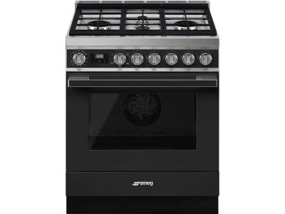 30" SMEG Portofino Freestanding Professional Gas Range with 4 Sealed Burners