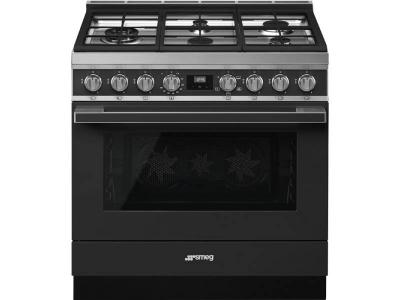 36" SMEG Portofino Freestanding Professional Gas Range with 5 Sealed Burners