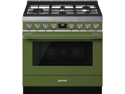 36" SMEG Portofino Freestanding Professional Gas Range with 5 Sealed Burners