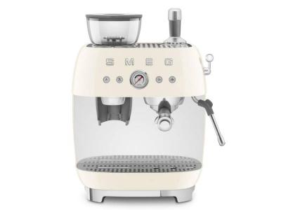 SMEG Retro Style Espresso Manual Coffee Machine in Cream
