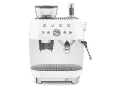 SMEG Retro Style Espresso Manual Coffee Machine in White