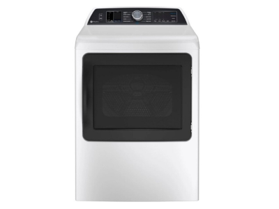 27" GE Profile 7.3 Cu. Ft. Electric Dryer with Sanitize Cycle in White
