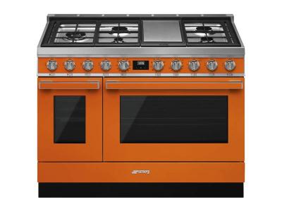 48" SMEG Freestanding Professional Dual Fuel Range