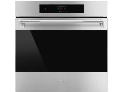 24" SMEG Fingerproof Stainless Steel Single Electric Wall Oven