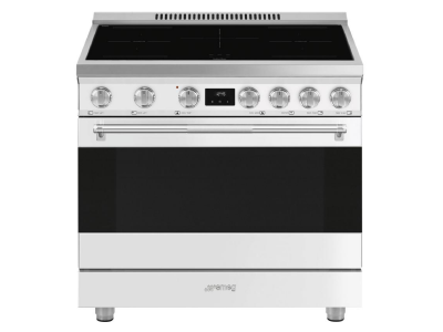 36" SMEG 4.6 Cu. Ft. True Convection 5-Element Freestanding Induction Range
