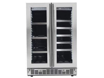 24" Silhouette French Door Beverage Center