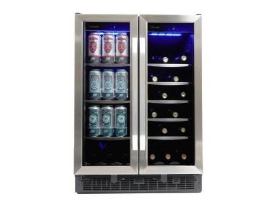 24" Silhouette French Door Beverage Center