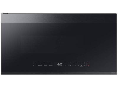 30" Samsung 2.1 Cu. Ft. Over-the-Range Microwave with Edge to Edge Glass Display in Matte Black Steel