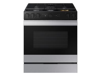 30" Samsung 6.0 Cu. Ft. Slide-in Gas Range in Stainless Steel