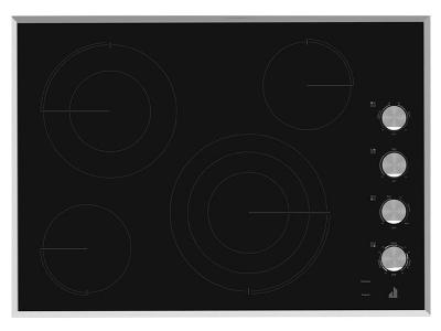 30" Jenn-Air Lustre Stainless Radiant Glass Cooktop With Halo-Effect Knobs