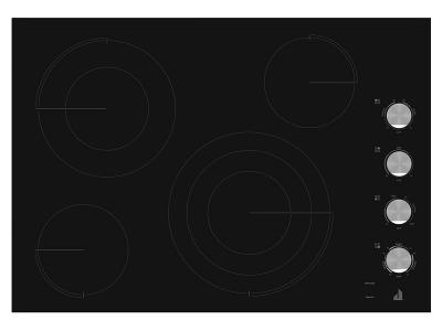 30" Jenn-Air Oblivion Glass Radiant Cooktop with Halo-Effect Knobs