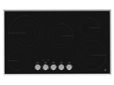 36" Jenn-Air Lustre Stainless Radiant Glass Cooktop with Halo-Effect Knobs