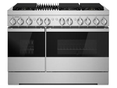 48" Jenn-Air Noir Dual-Fuel Professional Range With Gas Grill
