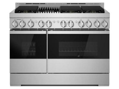 48" Jenn-Air 6.3 Cu. Ft. Noir Gas Professional-Style Range With Infrared Grill