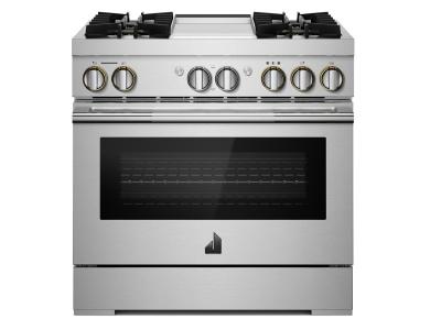 48" Jenn-Air Noir Dual-Fuel Professional Style Range With Chrome-Infused Griddle And Steam Assist