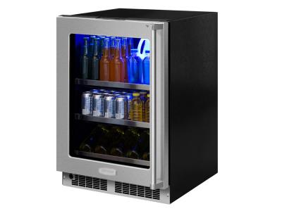 24" Marvel Beverage Center with Display Wine Rack