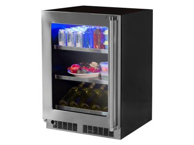 24" Marvel Professional Beverage Center with Display Wine Rack & Hinge Pin