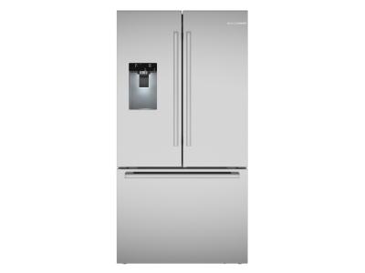 36" Bosch 500 Series French Door Bottom Mount Refrigerator Brushed Steel Anti-Fingerprint