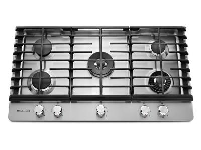 36" KitchenAid 5 Burner Gas Cooktop With Griddle