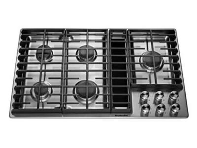 36" KitchenAid 5 Burner Gas Downdraft Cooktop