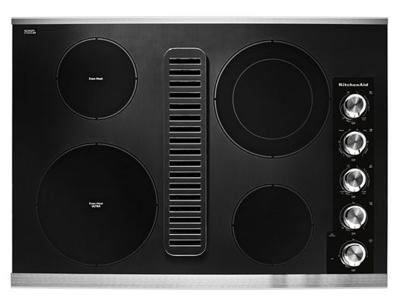 30" KitchenAid Electric Downdraft Cooktop with 4 Elements
