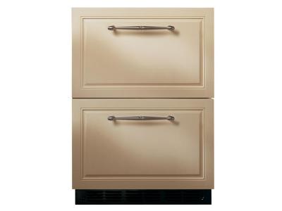 24" Monogram Custom Panel Double Drawer Refrigerator