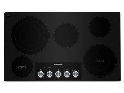 36" KitchenAid Electric Cooktop With 5 Elements And Knob Controls