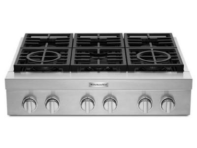 36"  KitchenAid 6-Burner Commercial-Style Gas Rangetop