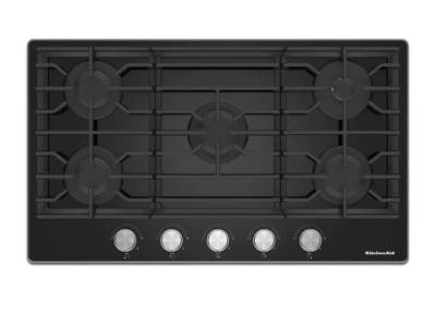 36" Kitchenaid 5 Burners Gas Cooktop in Black