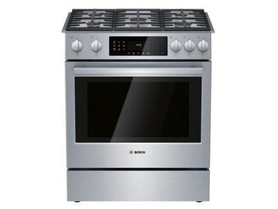 30" Bosch 4.8 Cu. Ft. Benchmark Gas Slide-in Range Stainless Steel